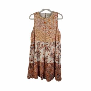 Tiered sleeveless mini dress. Size Medium feminine cottagecore